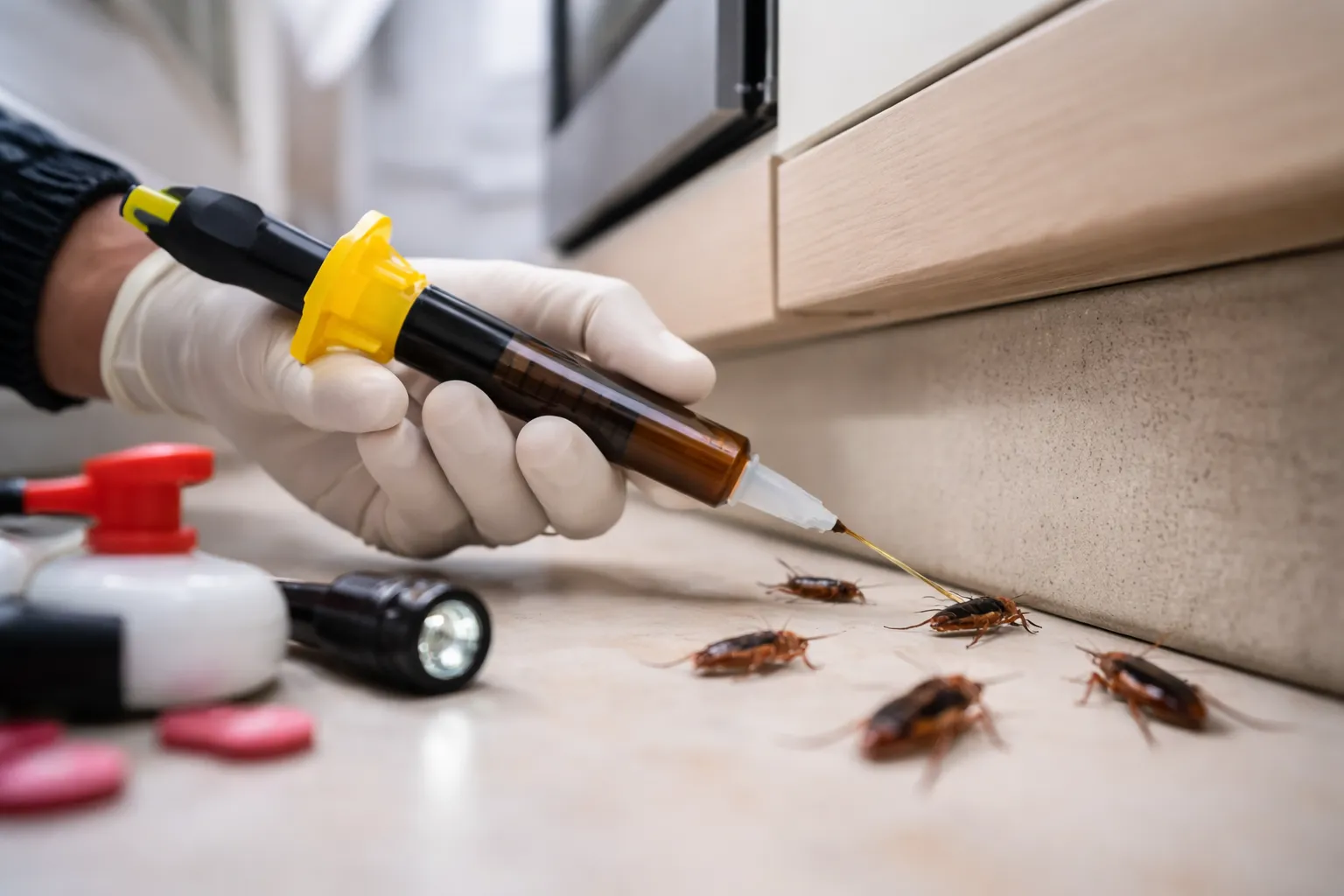 Cockroach Control and Gel Baiting